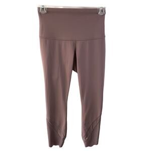 Lululemon Wunder Under Crop Leggings Womens 2‎ 23" Inseam Roll Down Scallop Hem